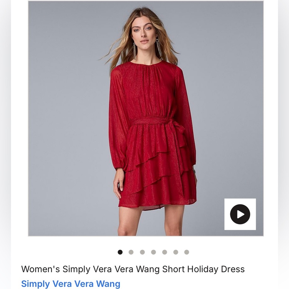 Women’s Simply Vera Vera Wang short holiday dress - size XXL - NWOT